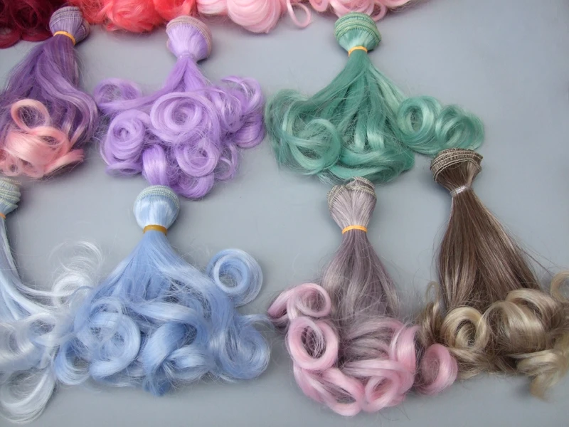 Заводская поставка оптовая продажа 1 шт. накладные кукольные волосы 15*100 см