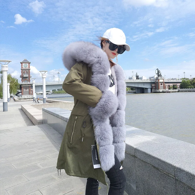 12 Parka 9 Réel D'hiver 2018 8 Manteau Fox 14 5 De Fourrure 11 1 2 3 13 Doublure Veste 6 Casual En Nouveaux 7 Col Fausse Chaud Femmes 4 Épais 16 10 15 8qw8af4
