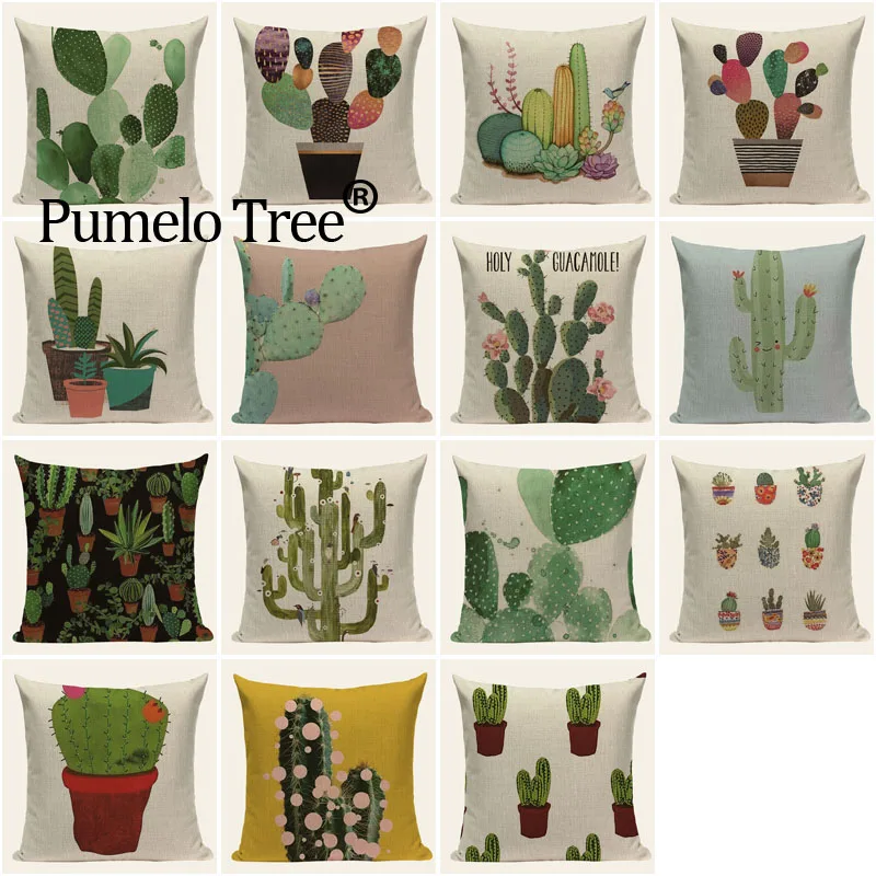 الأزياء أفريقيا نبات استوائي وسادة يغطي الصبار المخدة مقعد ديكور سيارة/كرسي/كنبة مكتب الديكور وسادة يغطي مخصص