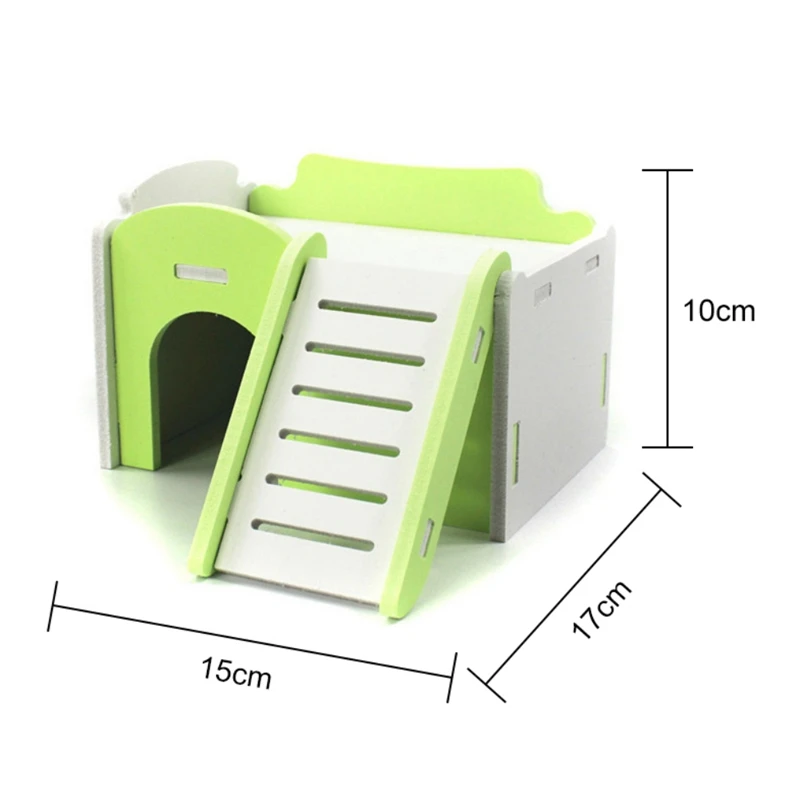 New Luxurious Hamster House Swing Toy Slide Hamsters Nest Loft Bed Cage Nest Pet Hedgehog Castle Climb Toys Small Pet House