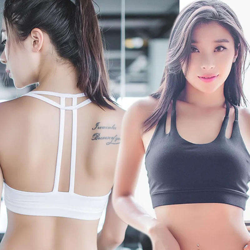 Women Bra Shockproof Breathable Dance font b Fitness b font Padded Underwear Vest H9