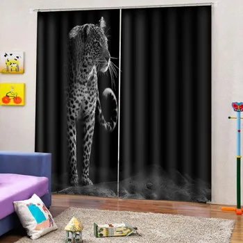 

window curtains animal customize curtains for kids living room bedroom room 3D curtains