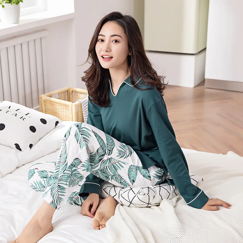

Maternity Nursing Long Sleeve 2pcs/set Pregnant Women's Sleepwear Breastfeeding Pajamas Set for Pregnant Women