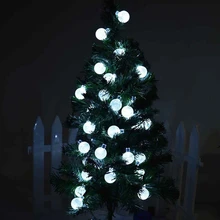 4.8m 20leds Lampe Solaire Waterproof LED String Bubble Ball Christmas Garland Fairy Lights Outdoor Led Solar Panel Garden Lights