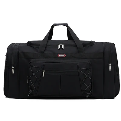 Очень большая толстая нейлоновая дорожная сумка для мужчин, дизайнерские дорожные сумки, устойчивые к царапинам, ручная сумка унисекс, модная сумка для путешествий - Цвет: black