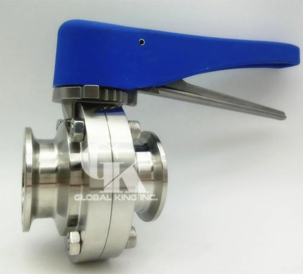 2" Sanitary Stainless 304 Clamp Multi-Position Handle trigger Butterfly Valve 