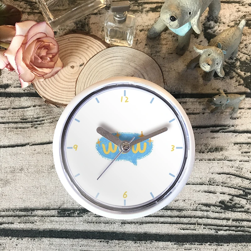 WOW Waterproof Clocks Shower Mini Wall Bathroom Clock Kitchen Suction Watches Living Room In Mirror |