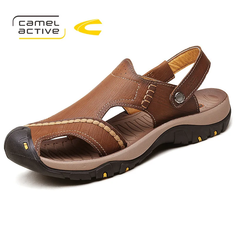 Camel Active 2018 Fashion Quality Genuine Leather Men Sandals Mesh Soft ...