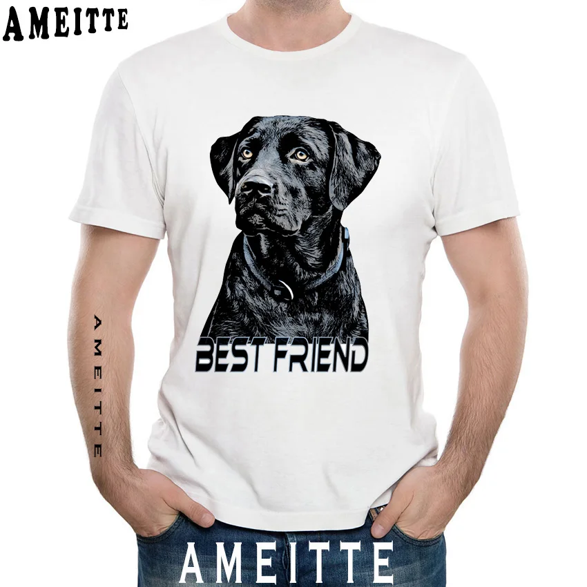 Us 847 47 Offdogs Are Best Friends Labrador Retriever Design Mens T Shirt Super Big Black Dog Design Casual Tops Summer Cool Men Punk Tees In