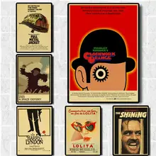 Cartel clásico de la película Kubrick The Shining/2001 Space Odyssey/naranja del reloj/Lolita decoración del hogar Retro Poster pintura