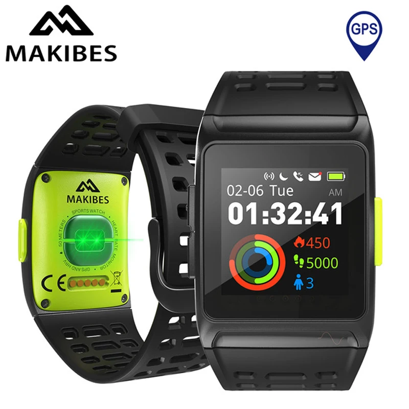Makibes BR1 GPS Смарт часы Bluetooth Strava вариабельности сердечного ритма + ECG IP67