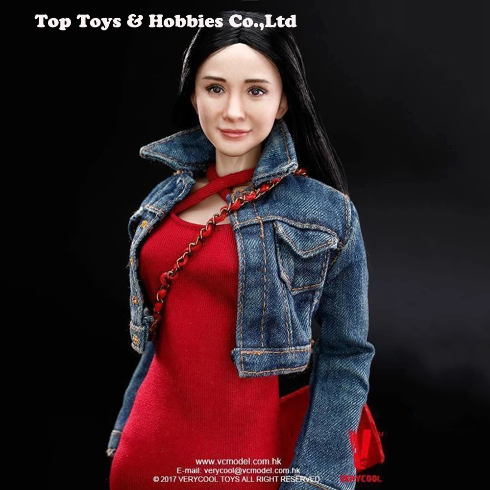 

1/VERYCOOL Asia Star Girl Yang Mi FX06A Straight Hair Head Sculpt+VC 3.0 Female Body Figure Set