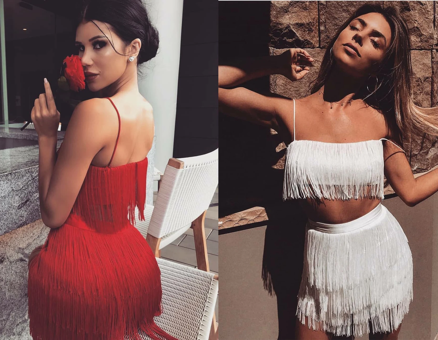 

Two-piece Womens Jumpsuit Tassels Sexy Deep Strapless Backless Mini Solid Fashion Runway Rayon Bandage Jumpsuits for Women 2019