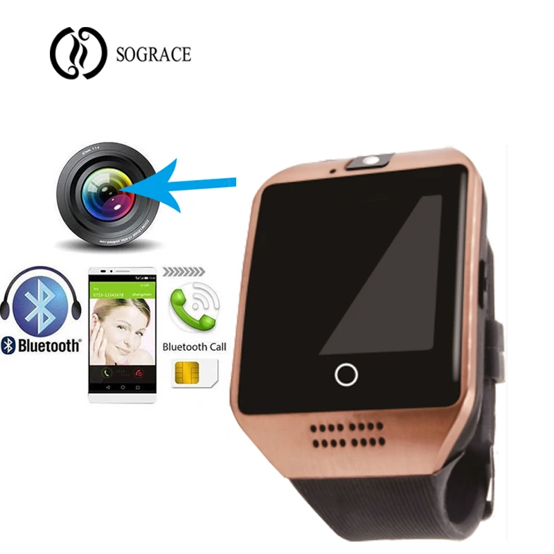 Новое поступление Q18 Смарт часы с Сенсорный экран BlueTooth Поддержка SIM TF карты Smartwatch