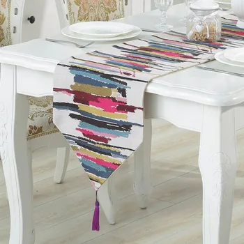 

Europe Wedding Table Runner chemin de table Table Runners for Wedding Party Burlap Linen Table Runner Home Decoration