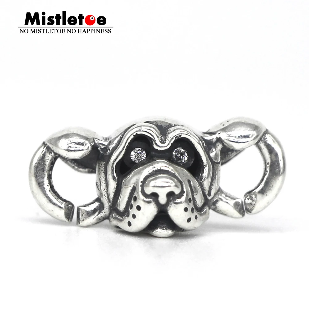 

Mistletoe Jewelry 925 Sterling Silver Dog, double silver link X Link Fit European Troll Bracelet