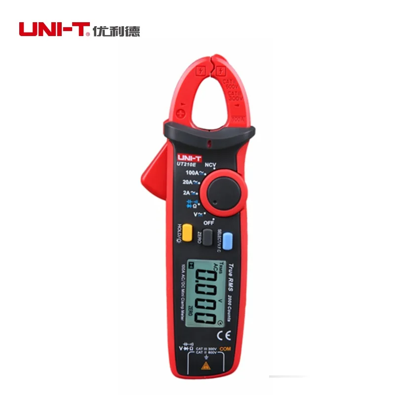 UNI T UT210E ультра портативный 100A Цифровой мультиметр зажим истинный RMS AC DC Вольт