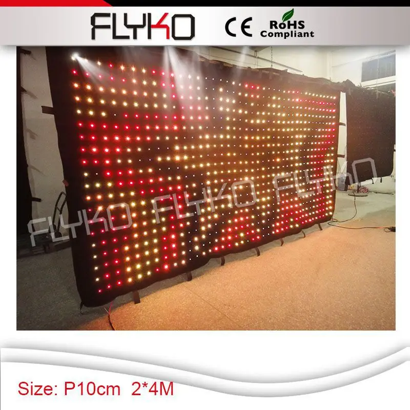 

FLYKO STAGE indoor advertising lightweight china video display led curtain wall screen SD controller