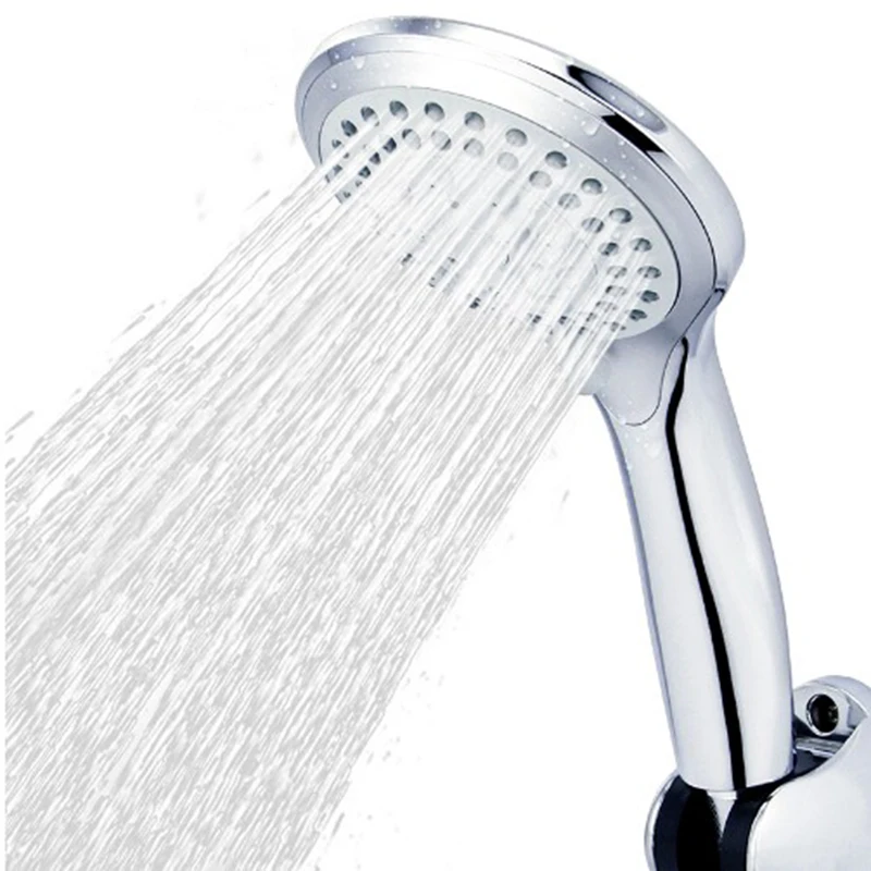 5 modes ABS plastic Bathroom shower head big panel round Chrome rain