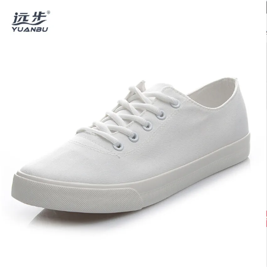 YUAN BU Men's casual canvas shoes white small white shoes male teenager ...