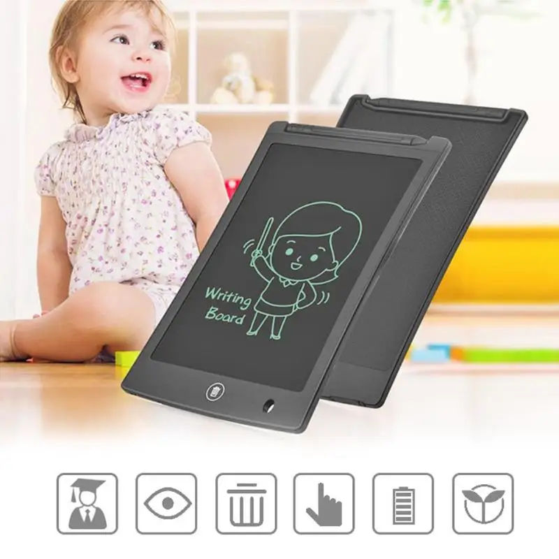 6 цветов 12 дюймов Пластик ЖК-дисплей дощечку цифровой планшет для рисования почерк колодки Портативный электронный планшет для 3 + Y детей
