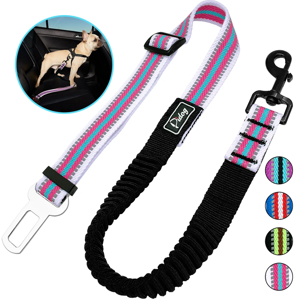 

Vehicle Car Pet Dog Seat Belt Reflective Puppy Seatbelt Lead Clip Elastic Bungee Pet Dog Leash Supplies Safety Auto Traction