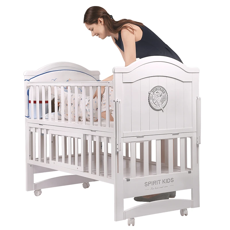 Berceau De Bebe En Bois De Pin Blanc De 110cm De Long Se Transforme En Lit Junior Berceau A Bascule Pour Enfants Peut S Allonger Jusqu A 160cm Aliexpress