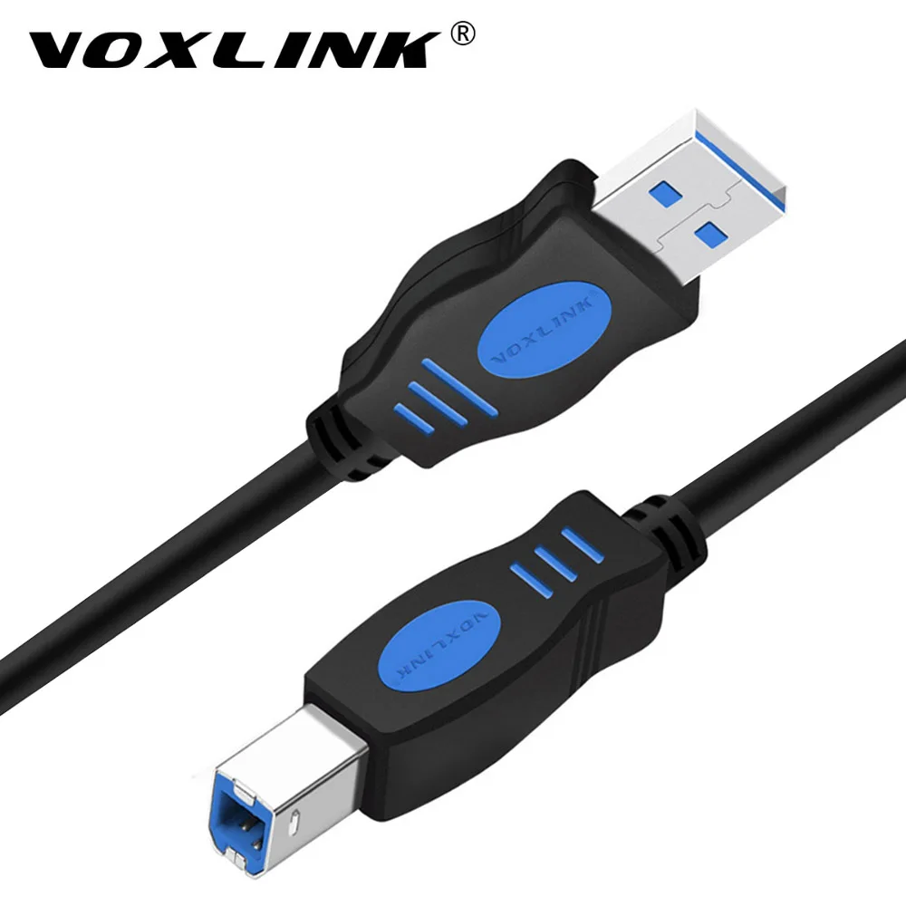 

VOXLINK USB 2.0 Print Cable Type A to B Male to Male Printer Cable For Canon Epson HP ZJiang Label Printer DAC USB Printer