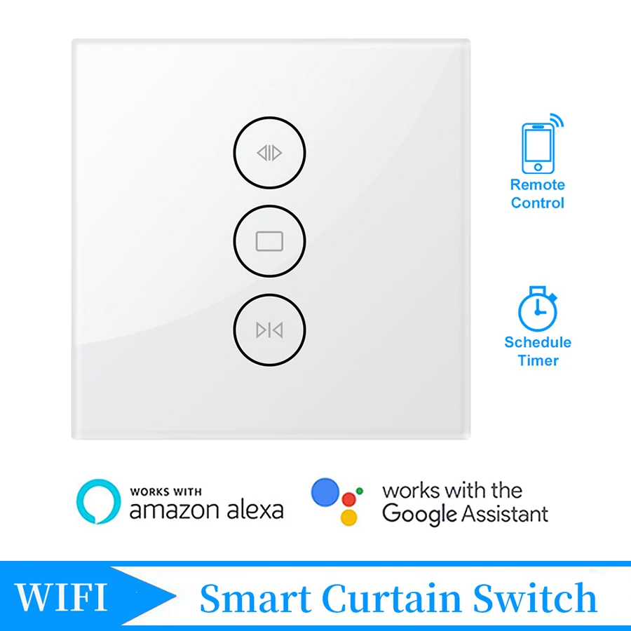 

Newest Smart Life WiFi Curtain Switch for Electric Motorized Curtain Blind Roller Shutter, for Google Home, Amazon Alexa Control