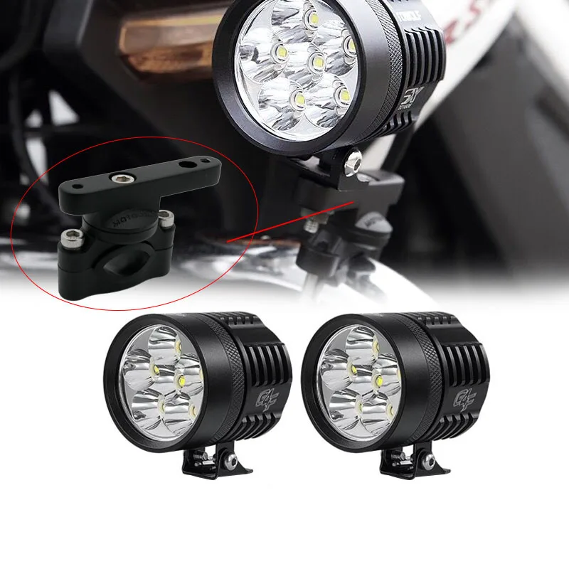 Motorcycles 2x LED Auxiliary Fog Light Assembly Driving Passing Lamp For BMW Suzuki Honda Yamaha Auxiliary Fog Lights (67)