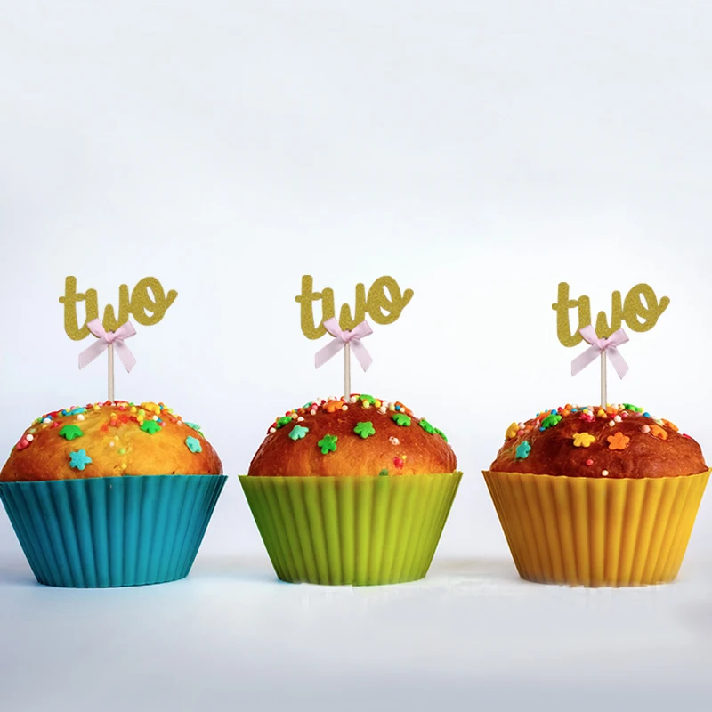 Chicinlife 10 шт. 2 года торт на день рождения капкейк Топпер Baby Shower мальчик девочка й