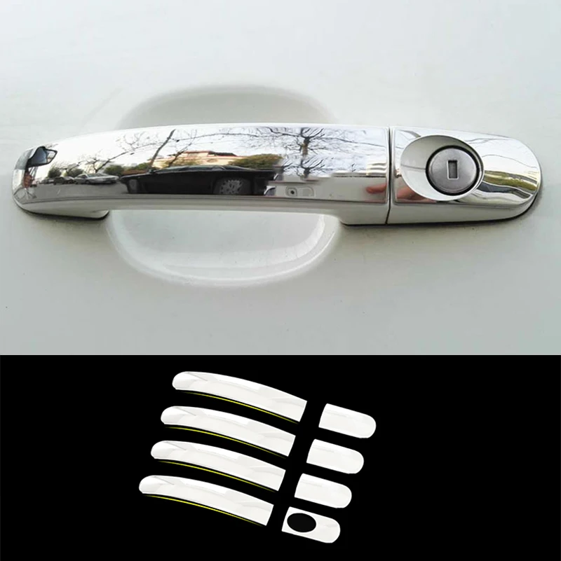 

FIT FOR FORD FOCUS KUGA ESCAPE C-MAX CHROME STAINLESS DOOR HANDLE COVER TRIM MOLDING OVERLAY GARNISH CAP BEZEL STYLING PROTECTOR