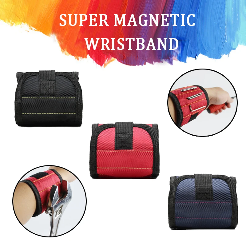 

Quick pick powerful magnetic wristband portable tools packaging finishing bag wristband work wrist tool bag free shipping sale
