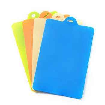 

Mrosaa 1PC 24.8x35cm Flexible Non-slip Rectangle Plastic Chopping Block Hanging food cutting board Vegetable Meats Tools