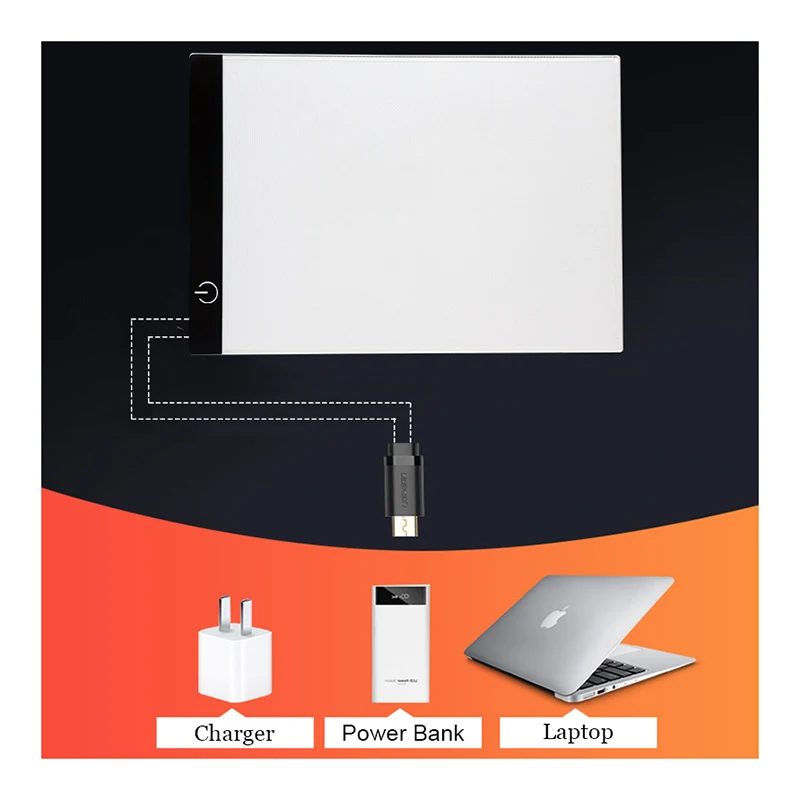 3.5 mm LED artist stencil board tattoo drawing Tracing table display light box Pad, without radiation EU / UK / AU /US / USB