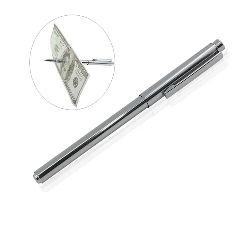 Magic trick pen black magician toy thru bill penetration dollar bill pen triRSPF