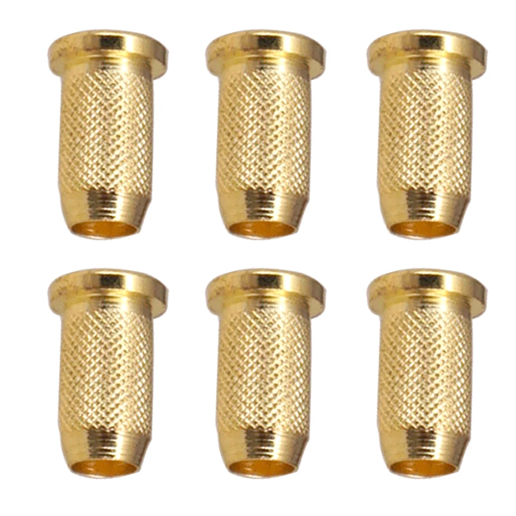 Durable 6x Electric Guitars Through Body Bushings Golden String Instrument Parts Luthier Tools