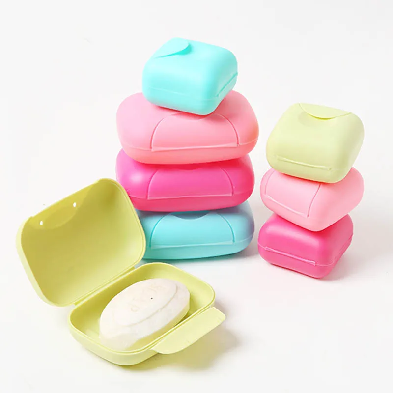 

Portable Soap Box With Cover Leakproof Waterproor Bathroom Accessories Plastic Soap Holder 1Pc Sealed Soap Case