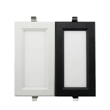 Диммируемый светодиодный квадратный панельный светильник Встраиваемый светодиодный потолочный светильник черный/белый/AC110-265V светодиодный светильник 12 Вт теплый/холодный внутренний светильник ing