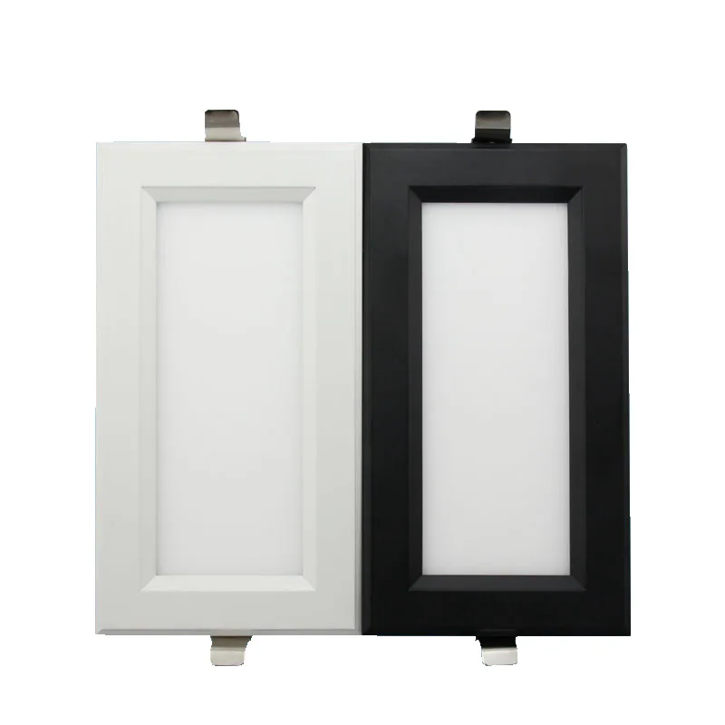 

Dimmable LED Square panel light LED Ceiling Recessed Light black/white/ AC110-265V LED Downlight 12W Warm/Cool Indoor lighting