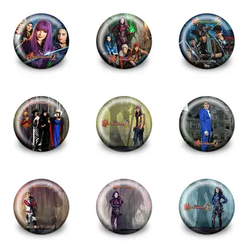 

New Arrival Hot 18pcs Descendants Pins Buttons Badges Round Badges fashion Bags parts accessories Party children Gifts