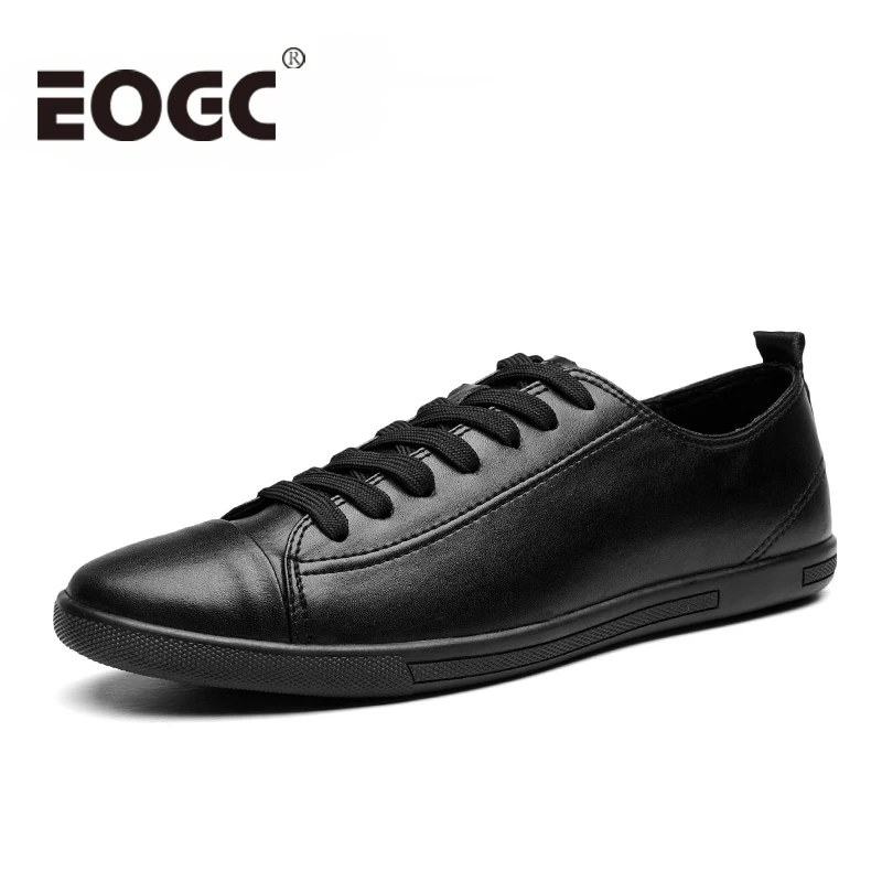 Size 38-47 Men's Leather Casual Shoes Autumn Genuine Leather Men Shoes Lace-Up Men flats Fashion black shoes male walking shoes Size 38-47 Men's Leather Casual Shoes Autumn Genuine Leather Men Shoes Lace-Up Men flats Fashion black shoes male walking shoes