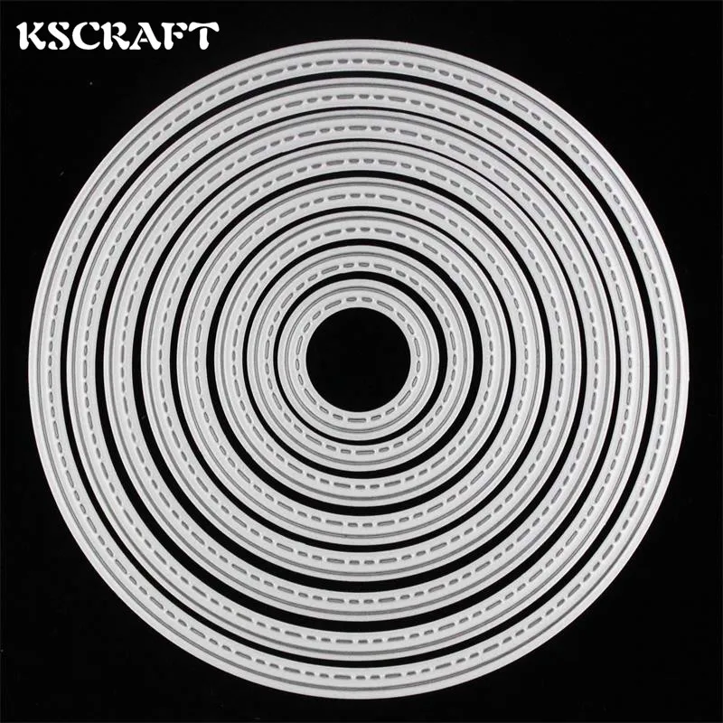 

KSCRAFT 8 Circles Metal Cutting Dies Stencils for DIY Scrapbooking/photo album Decorative Embossing DIY Paper Cards