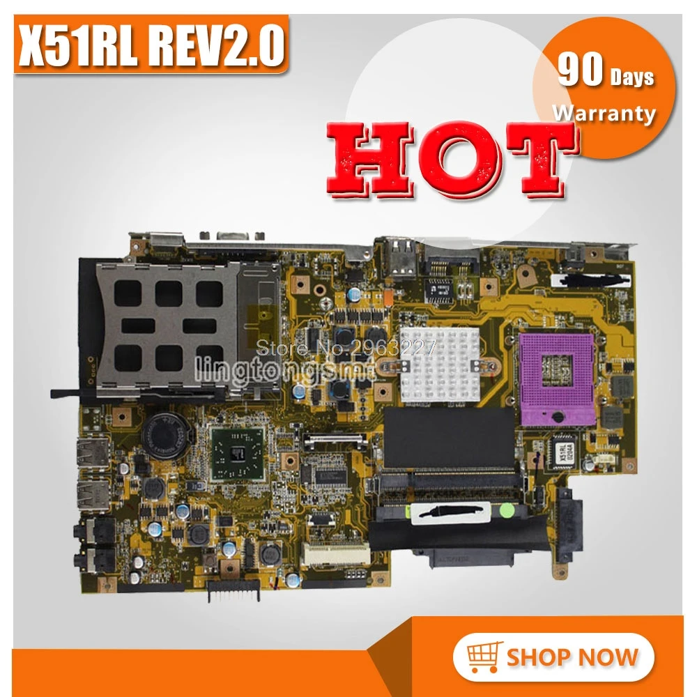 

Original For ASUS X51RL laptop motherboard mainboard REV 2.0 (Integrated) tested good & working