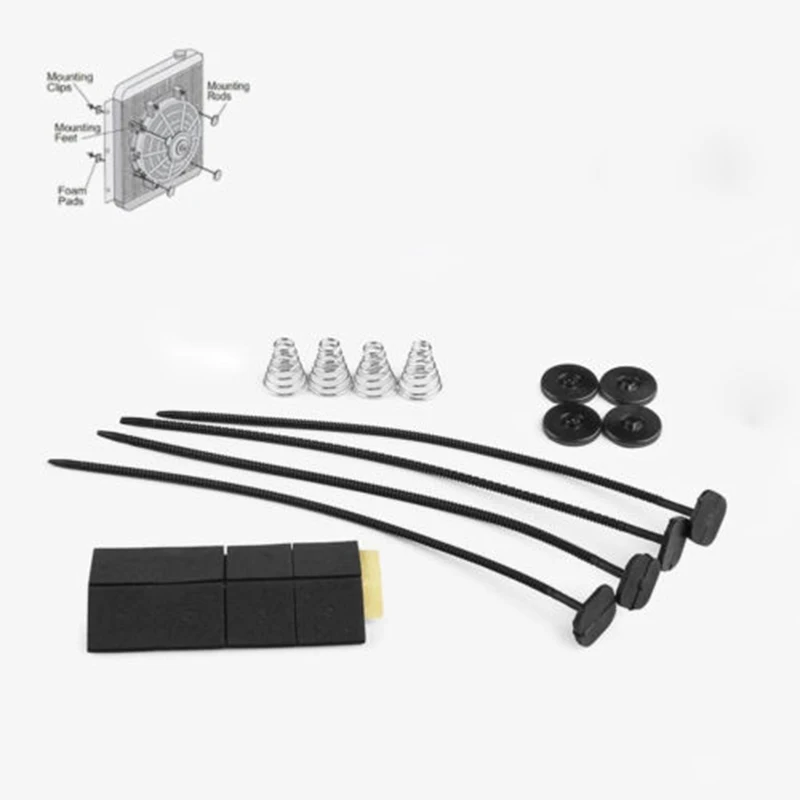 

Foam Protective Pads Cooling Assembly Radiator Engine Fan Mounting Kit Car Thermostat Auto Temperature Vehicle