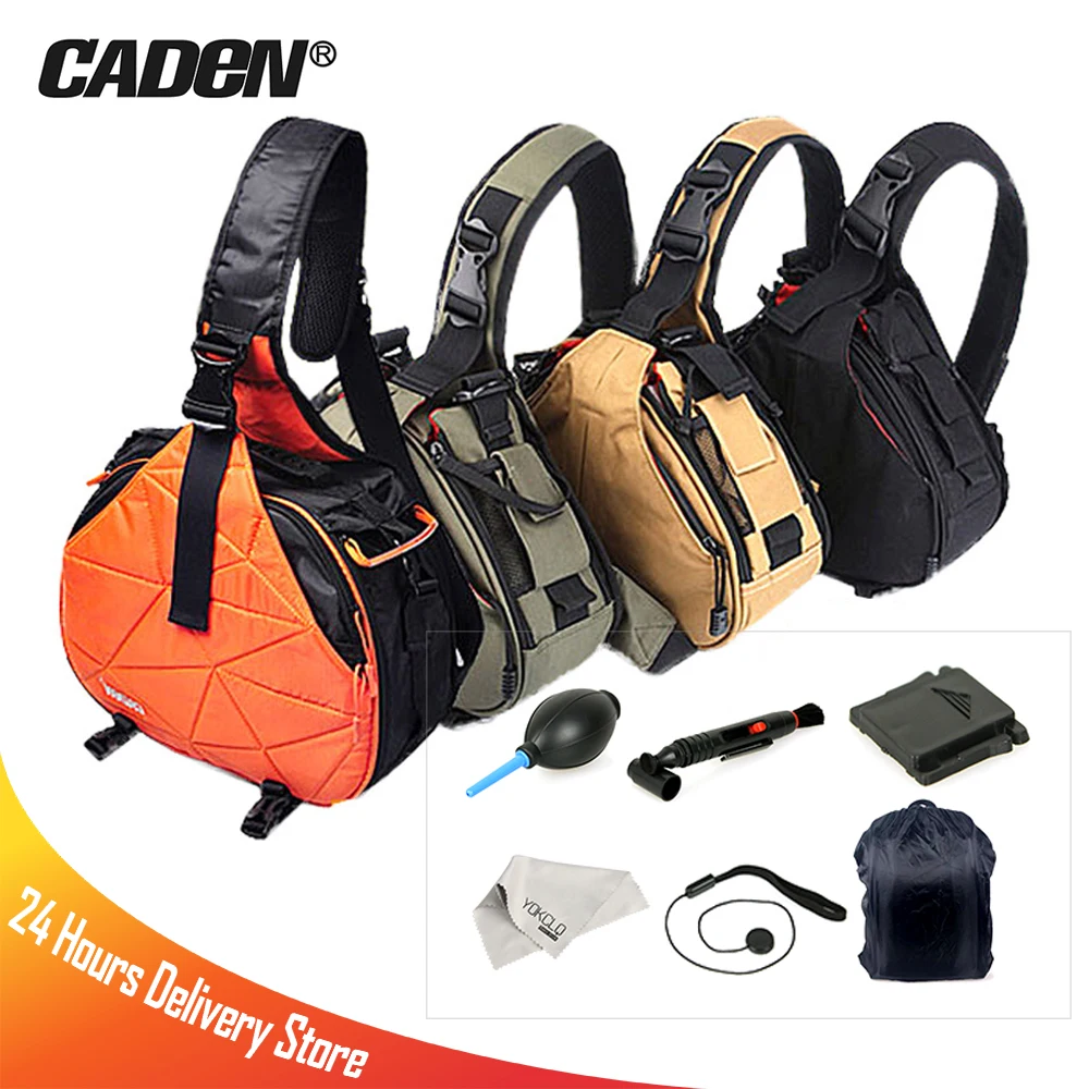 Caden K1 K2 Водонепроницаемая Дорожная сумка на плечо для DSLR камеры с дождевиком