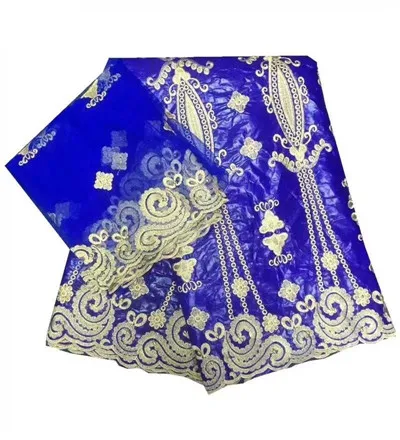 Blesing вышитые Базен riche getzner с тюлем кружева синий африканский ткань Базен brode getzner для женщин платье - Цвет: 3L1450108B3