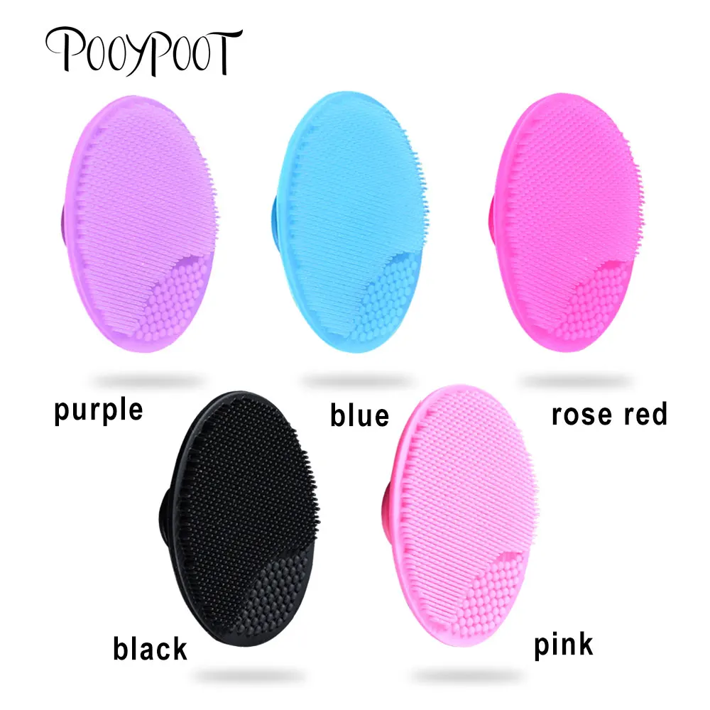 Pooypoot силиконовые очищающие подушечки щётка для умывания лица отшелушивающая Очистка для удаления черных точек инструменты для ухода за кожей лица доступны 5 цветов