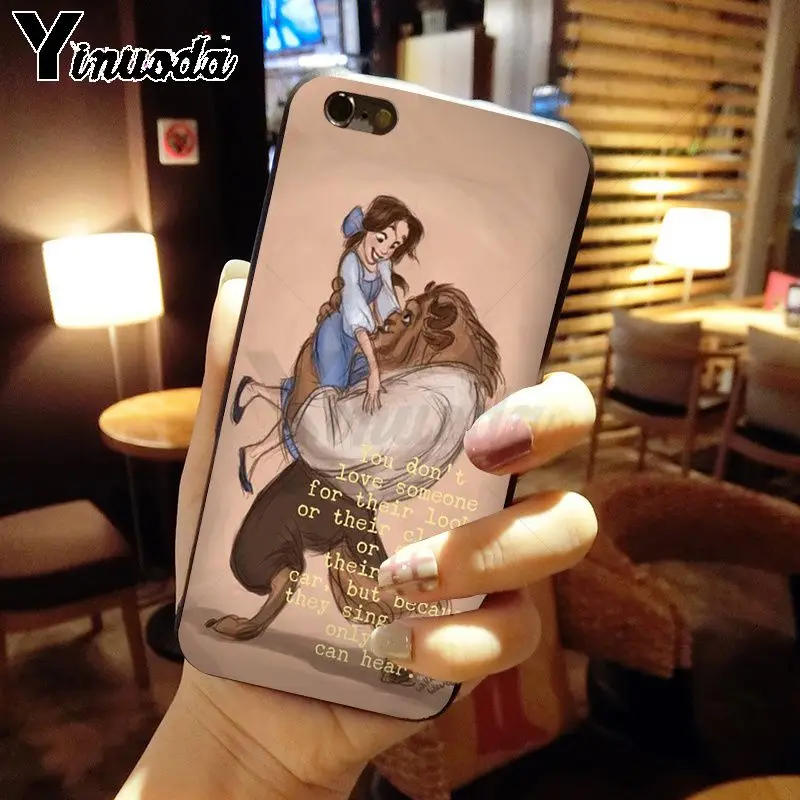 cartoon Beauty Beast Rose Princess Art Print