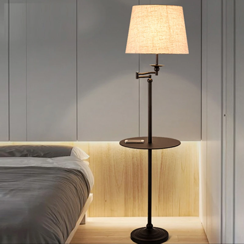 New Black Wrought iron rocker floor lamp LED energy saving ...